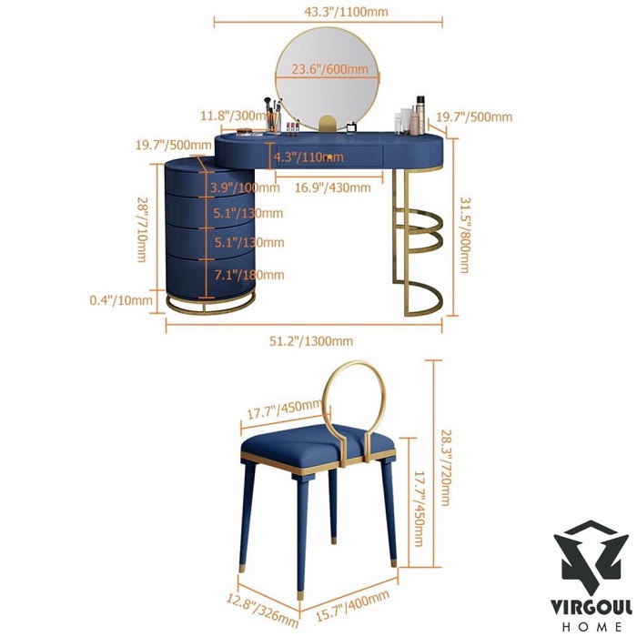  میز آرایش - کد FM3037